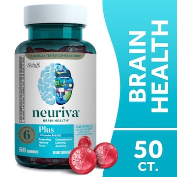 Neuriva Neuriva Brain Health, Fuels Indicators of  Reasoning Concentration Memory Focus Learning Accuracy , Gummies, 50 ct