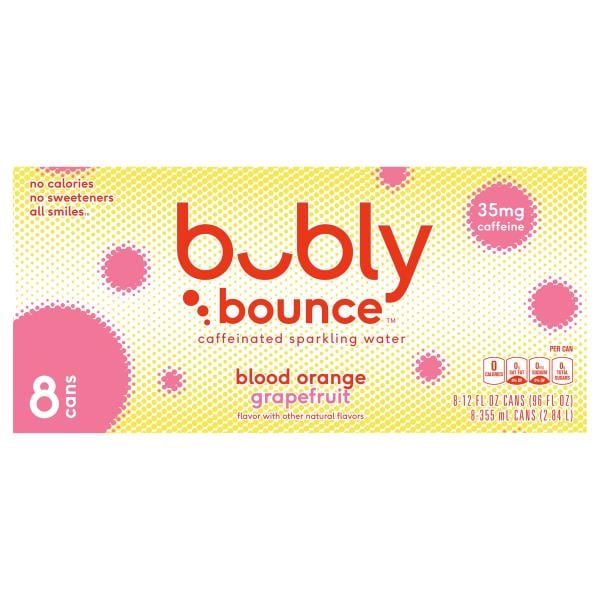 bubly Sparkling Water, Blood Orange Grapefruit, Caffeinated Publix