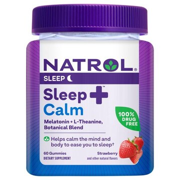 Natrol Sleep + Calm, Sleep, Gummies, Strawberry