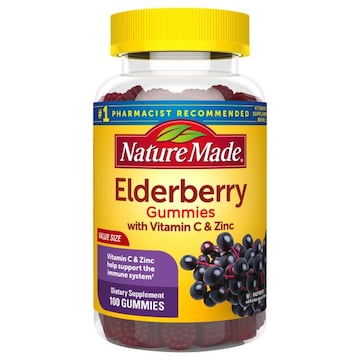 Nature Made Elderberry, with Vitamin C & Zinc, Gummies, Value Size