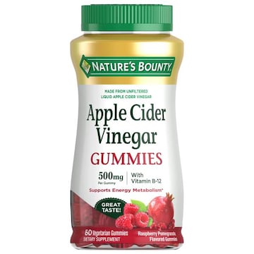 Nature's Bounty Apple Cider Vinegar, 500 mg, Gummies, Raspberry Pomegranate