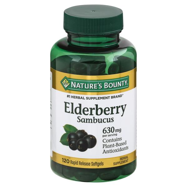 Nature's Bounty Elderberry, Rapid Release Softgels Publix Super Markets