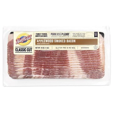 Hatfield Pork with a Pledge Bacon, Applewood Smoked, Classic Cut
