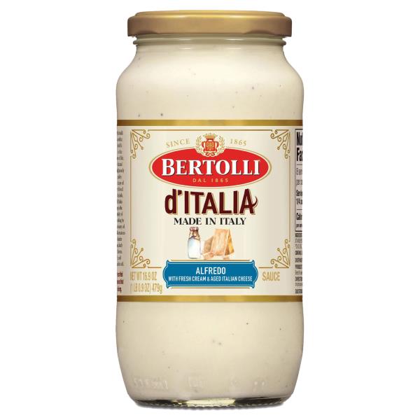 Bertolli D'Italia Alfredo Sauce, Zero Sugar, Authentic Tuscan Style