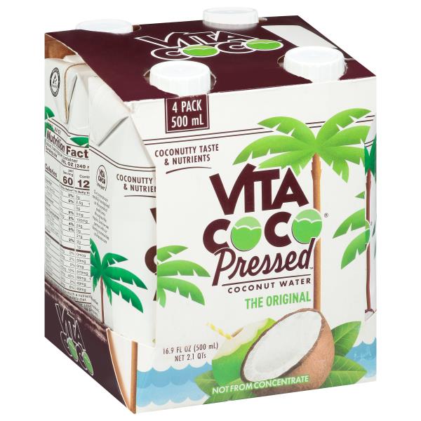 Vita Coco Pressed Coconut Water, The Original, 4 Pack Publix Super