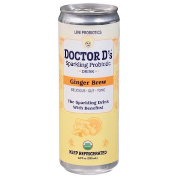 Doctor D's Sparkling Probiotic Drink, Ginger Brew