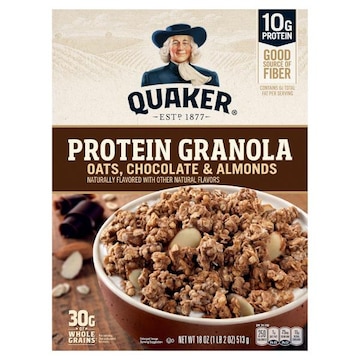 Quaker Protein Granola, Chocolate & Almonds, Oats