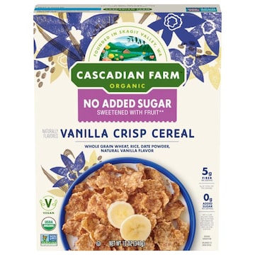 Cascadian Farm Organic No Added Sugar Vanilla Crisp Cereal