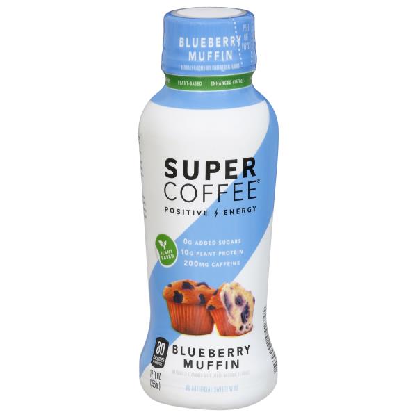 Super Coffee Enhanced Coffee, Plant Based, Positive Energy, Blueberry