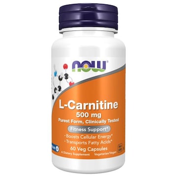 NOW L-Carnitine, 500 mg, Veg Capsules
