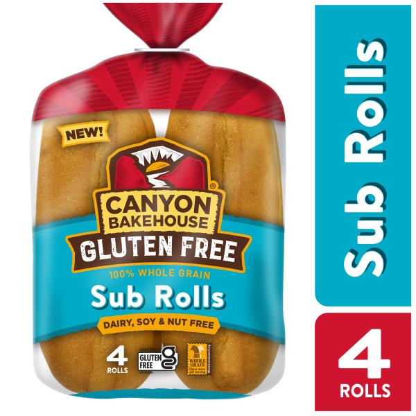 Canyon Bakehouse Gluten Free Canyon Bakehouse Sub Rolls, Gluten Free