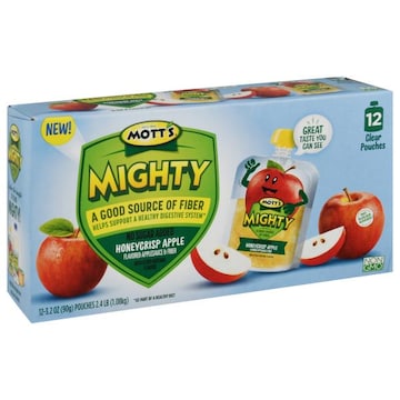 Mott's Mighty Applesauce & Fiber, Honeycrisp Apple