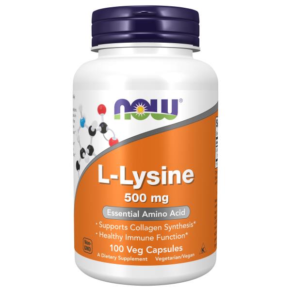 l arginine l lysine l carnitine supplements NOW L-Lysine, 500 mg, Veg Capsules