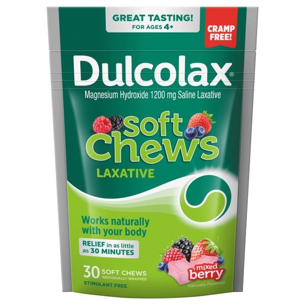 Dulcolax Laxative, 1200 mg, Soft Chews, Mixed Berry Publix Super Markets
