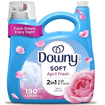 Downy Soft, 2 in 1 Soft and Fresh Liquid Fabric Softener, April Fresh, 190 Loads