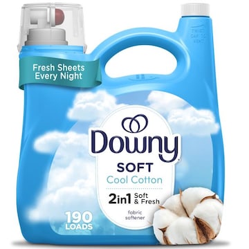 Downy Soft, 2 in 1 Soft and Fresh Liquid Fabric Softener, Cool Cotton, 190 Loads