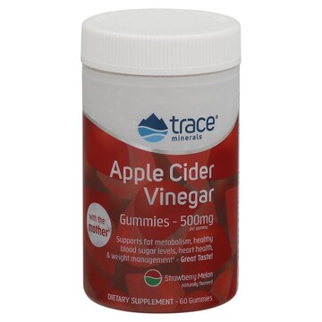 Trace Apple Cider Vinegar, 500 mg, Gummies, Strawberry Melon