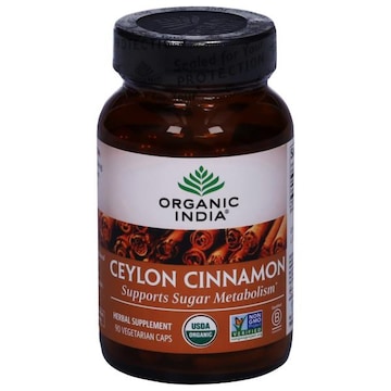 Organic India Ceylon Cinnamon, Vegetarian Caps
