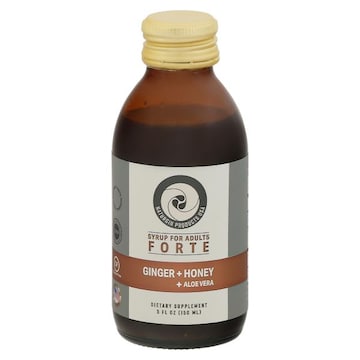 Naturgin Products USA Syrup, Ginger + Honey, Aloe Vera, Adults, Forte
