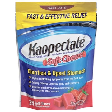 Kaopectate Diarrhea & Upset Stomach, Soft Chews, Strawberry