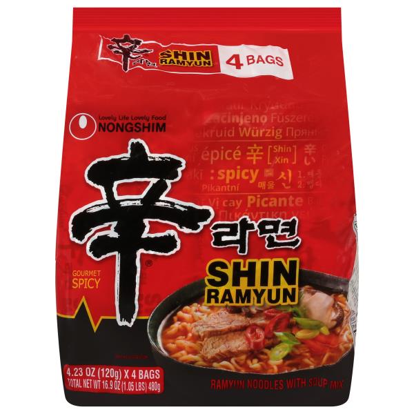 Nongshim Gourmet Spicy Ramyun Noodles with Soup Mix | Publix Super