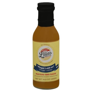 Lillie's of Charleston Mustard BBQ Sauce, Finger Leek-en, Mild