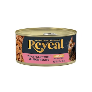 Reveal Wet Cat Food Tuna with Salmon in Gravy