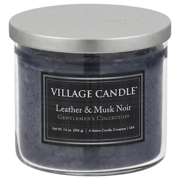 Village Candle Candle, Leather & Musk Noir