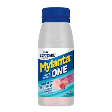Mylanta Antacid/Anti-gas tablet, Berry Ginger Flavor