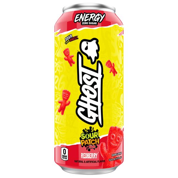 Ghost Energy Drink, Zero Sugar, Redberry, Sour Patch Kids Publix