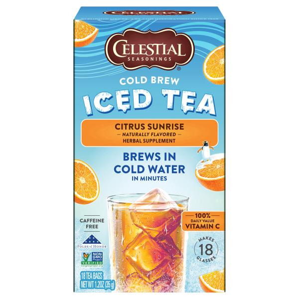 Celestial Seasonings Iced Tea, Citrus Sunrise, Cold Brew, Tea Bags Publix Super Markets