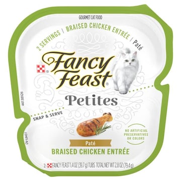 Fancy Feast Petites Gourmet Cat Food, Braised Chicken Entree, Pate