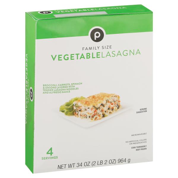 Publix Lasagna, Veggie, Microwaveable Publix Super Markets