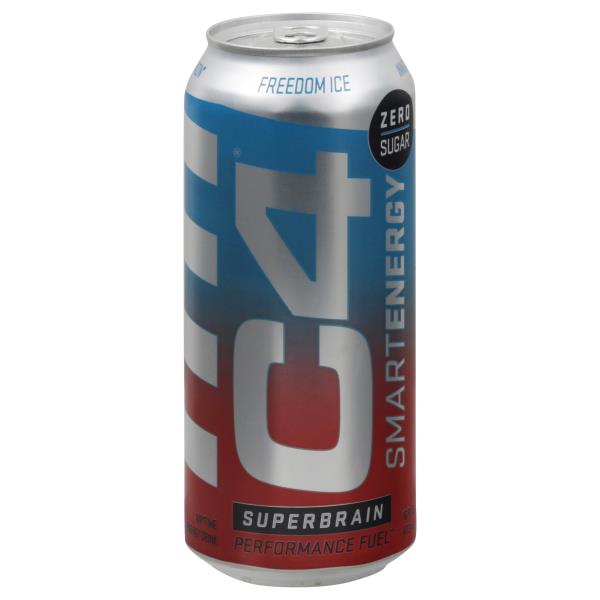 C4 Smart Energy Energy Drink, Zero Sugar, Freedom Ice Publix Super