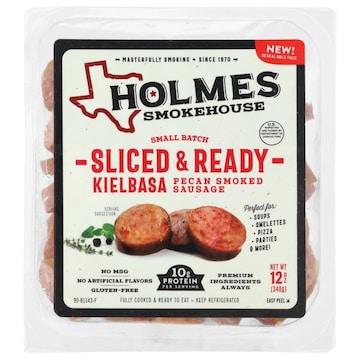 Holmes Smokehouse Small Batch Sliced & Ready Pecan Smoked Kielbasa Sausage
