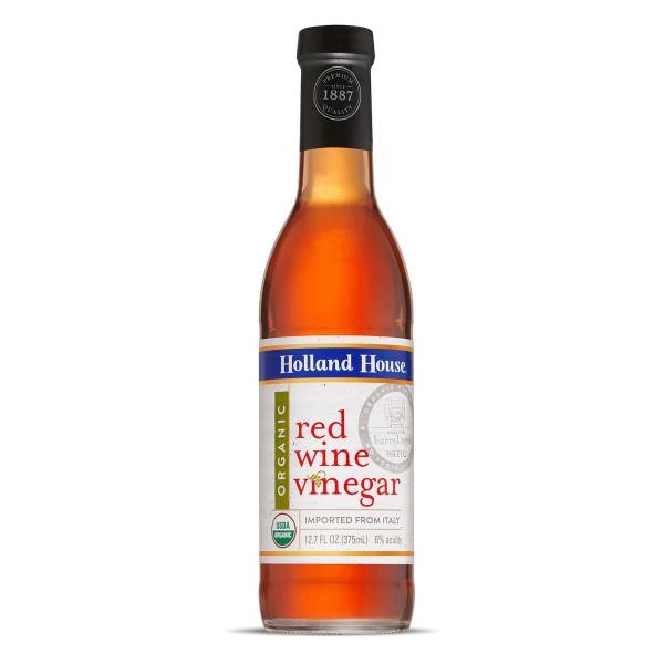 Holland House Organic Red Wine Vinegar, Ideal for a Marinade, Vinaigrette and for Cooking, 12 FL