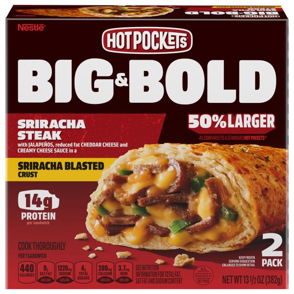 Hot Pockets Big & Bold BIG & BOLD Sriracha Steak Frozen Sandwiches