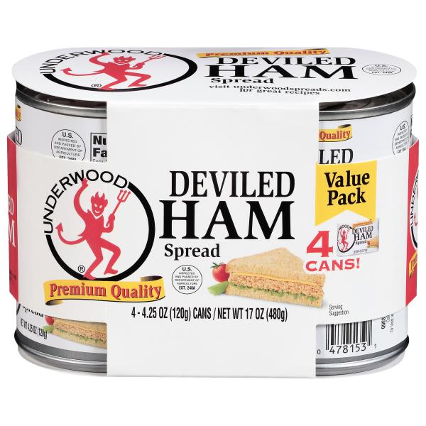 Underwood Spread, Deviled Ham, Value Pack Publix Super Markets