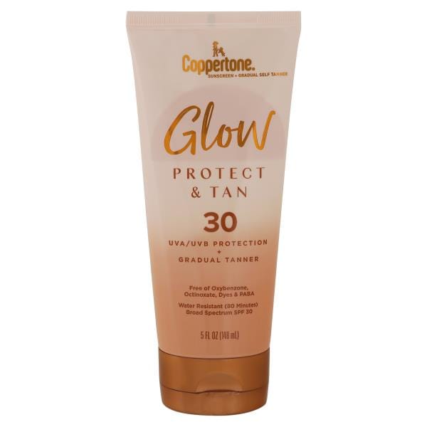 Coppertone Glow Sunscreen, Protect & Tan, Broad Spectrum SPF 30