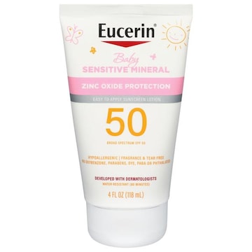 Eucerin Sunscreen Lotion, Sensitive Mineral, Baby, Broad Spectrum SPF 50