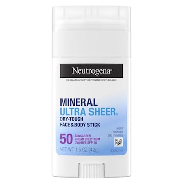 Neutrogena Ultra Sheer Face & Body Stick, Dry-Touch, Mineral, Broad Spectrum UVA/UVB SPF 50