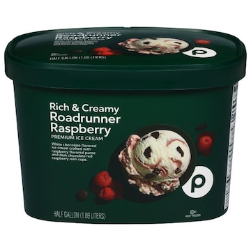 Publix Rich & Creamy Premium Roadrunner Raspberry Ice Cream