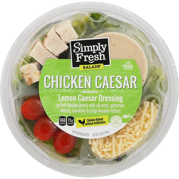 Simply Fresh Salads Chicken Caesar Salad, Lemon Caesar Dressing