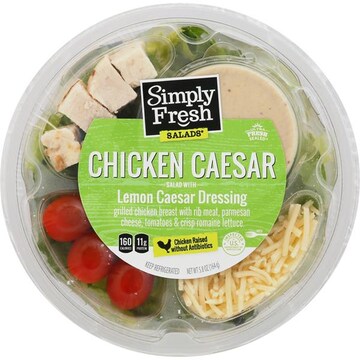 Simply Fresh Salads Chicken Caesar Salad, Lemon Caesar Dressing