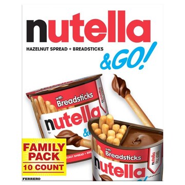 Nutella & GO! Hazelnut Spread + Breadsticks, Family Pack