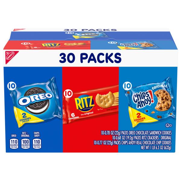 CHIPS AHOY!/OREO Nabisco Cookies & Cracker Variety Pack, OREO, RITZ ...