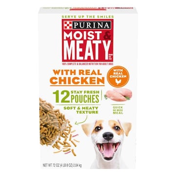Purina One Moist & Meaty Soft Dog Food, With Real Chicken Recipe