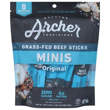 Country Archer Provisions Sticks, Original, Grass-Fed, Beef, Minis