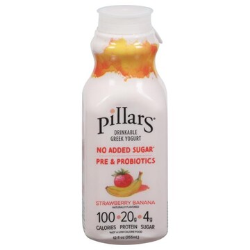 Pillars Drinkable Yogurt, Strawberry Banana