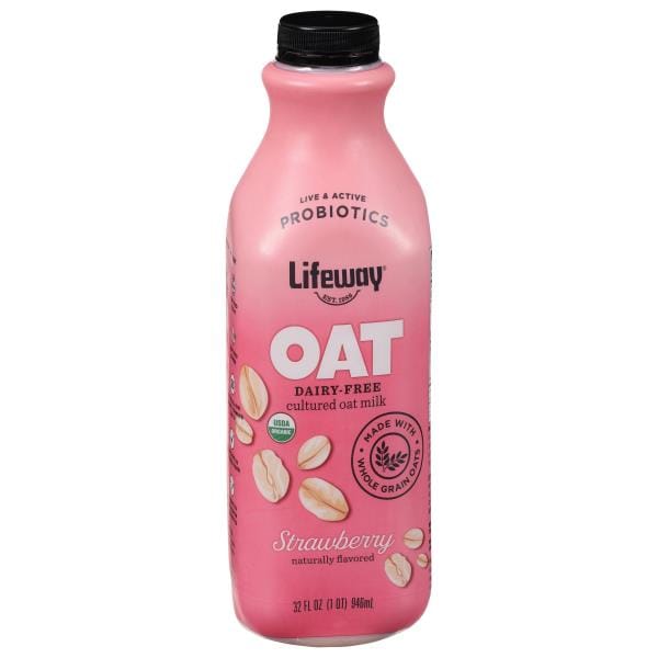 Lifeway Oat Milk, DairyFree, Cultured, Strawberry Vanilla Publix